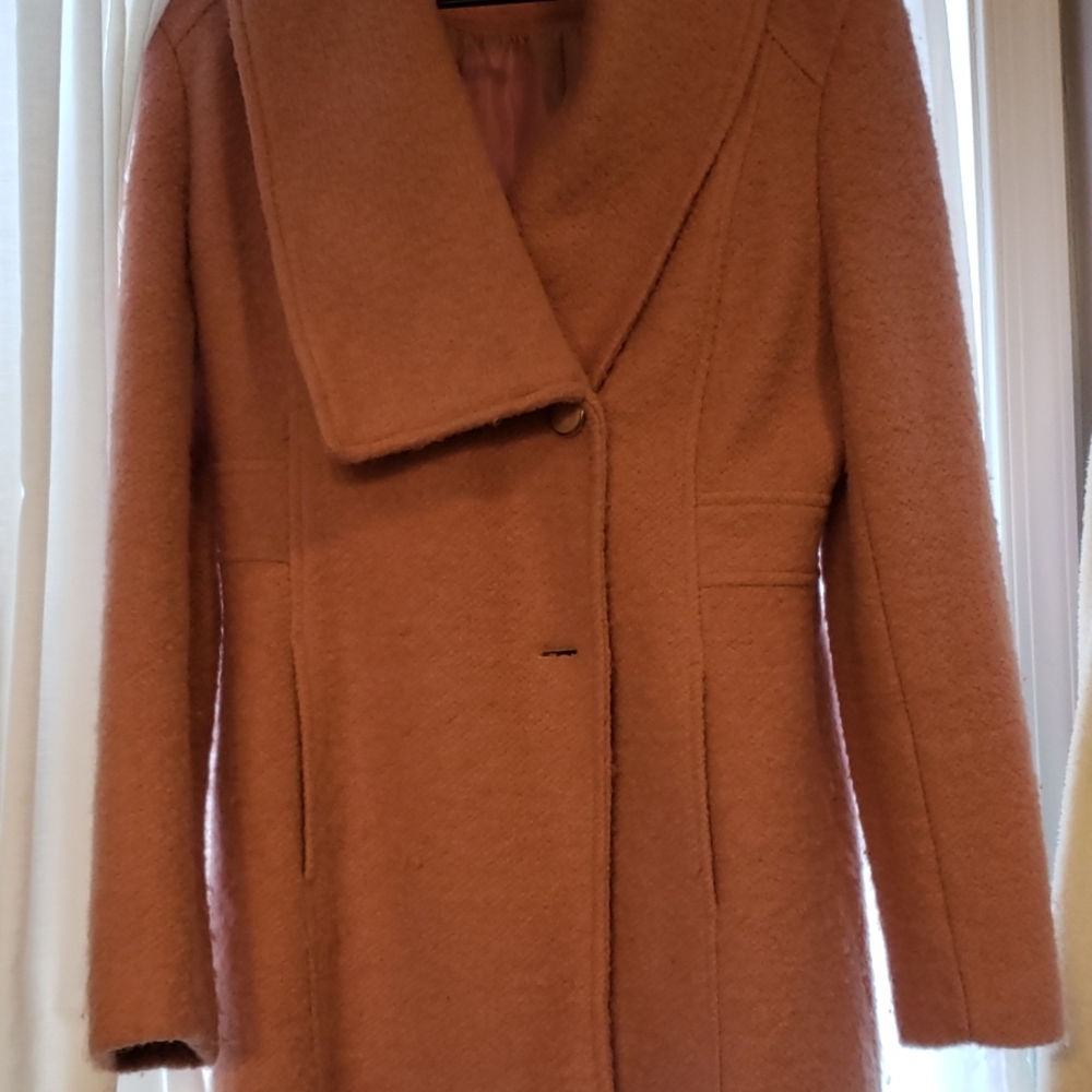 Edina Ronay unique pink coat.